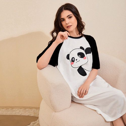 Robe de nuit à imprimé panda à manches raglan - SHEIN - Modalova