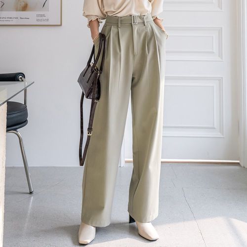 Pantalon tailleur taille haute à poches ceinturé - SHEIN - Modalova