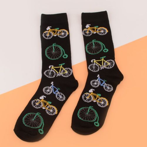 Chaussettes à imprimé bicyclette - SHEIN - Modalova