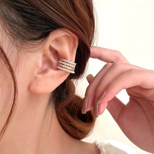 Pièce Clip d'oreille avec fausse perle et strass - SHEIN - Modalova