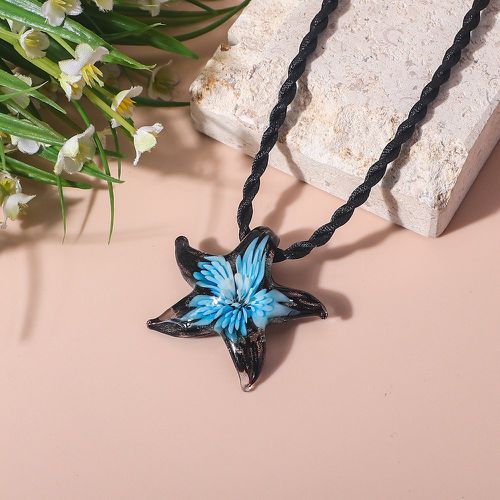 Collier avec pendentif à imprimé fleur étoile de mer - SHEIN - Modalova