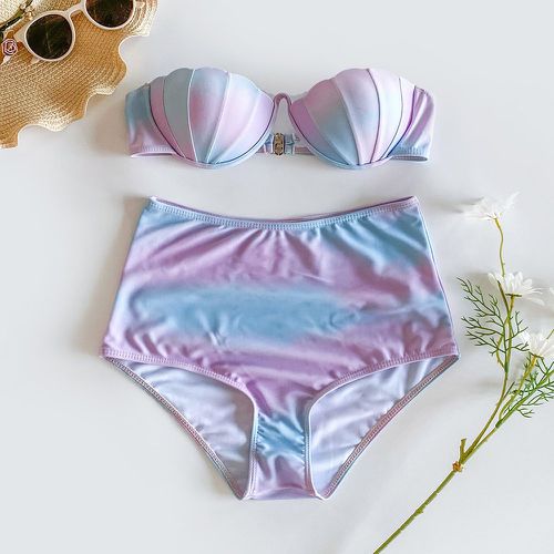 Bikini tie dye push-up taille haute - SHEIN - Modalova