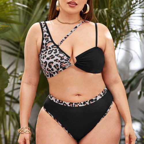 Bikini à léopard asymétrique - SHEIN - Modalova
