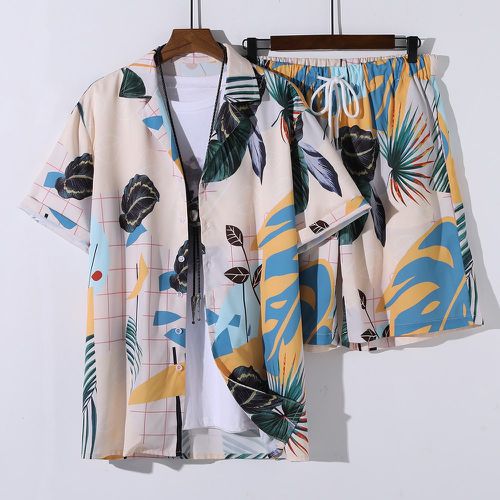 Aléatoire à imprimé tropical Chemise & à cordon Short (sans t-shirt) - SHEIN - Modalova