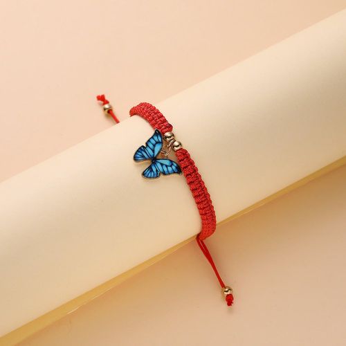 Bracelet à breloque papillon tissé - SHEIN - Modalova