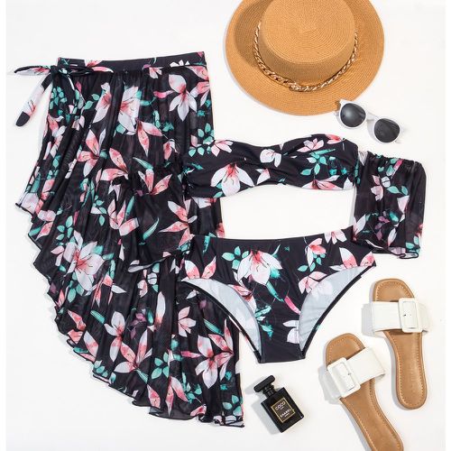 Pièces à imprimé floral Bikini & Jupe de plage - SHEIN - Modalova