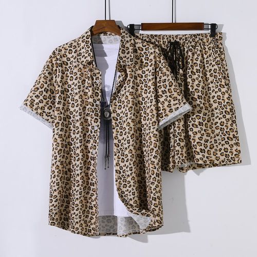 Aléatoire léopard Chemise & Short (sans t-shirt) - SHEIN - Modalova