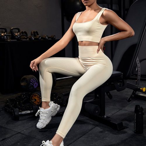 Brassière de sport sans couture élasticité élevé avec leggings - SHEIN - Modalova