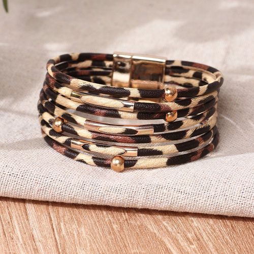 Bracelet multicouche léopard - SHEIN - Modalova