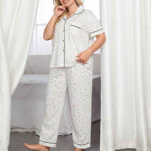 Ensemble de pyjama pantalon & top à imprimé floral - SHEIN - Modalova