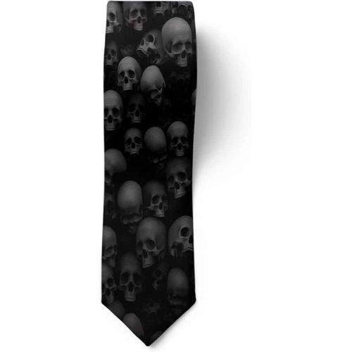 Cravate à imprimé tête de mort - SHEIN - Modalova