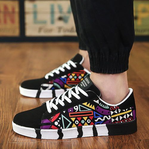 Chaussures skateboard à blocs de couleurs - SHEIN - Modalova