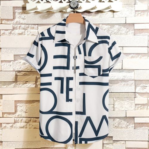 Chemise à lettres patch à poche (sans t-shirt) - SHEIN - Modalova