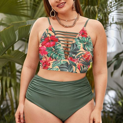 Bikini à imprimé tropical découpe - SHEIN - Modalova