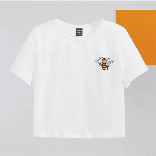 T-shirt à imprimé abeille - SHEIN - Modalova