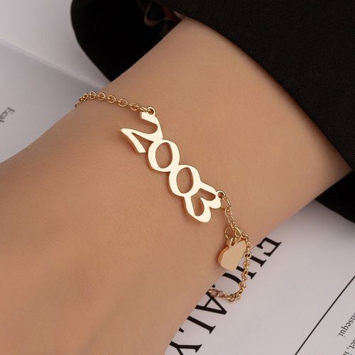 Bracelet à détail numéro de l'année - SHEIN - Modalova