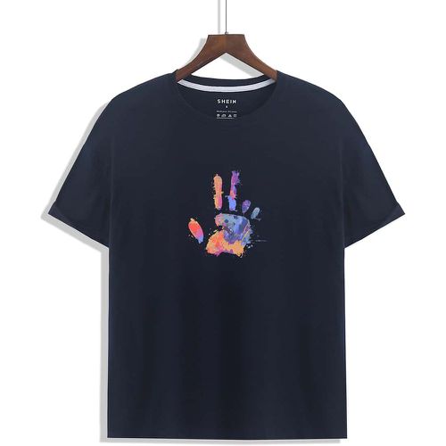 T-shirt à motif main et peinture éclaboussée - SHEIN - Modalova
