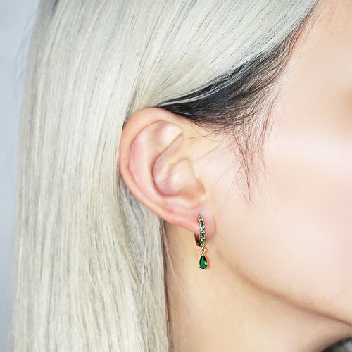 Boucles d'oreilles zircone cubique à détail goutte d'eau - SHEIN - Modalova