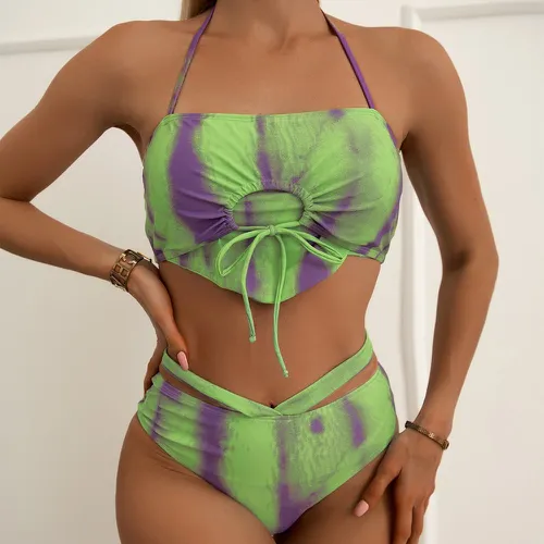 Bikini tie dye découpe - SHEIN - Modalova