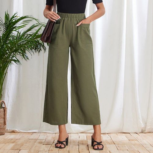 Pantalon ample taille haute avec poches - SHEIN - Modalova