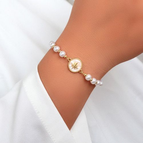 Bracelet à détail étoile avec fausses perles - SHEIN - Modalova