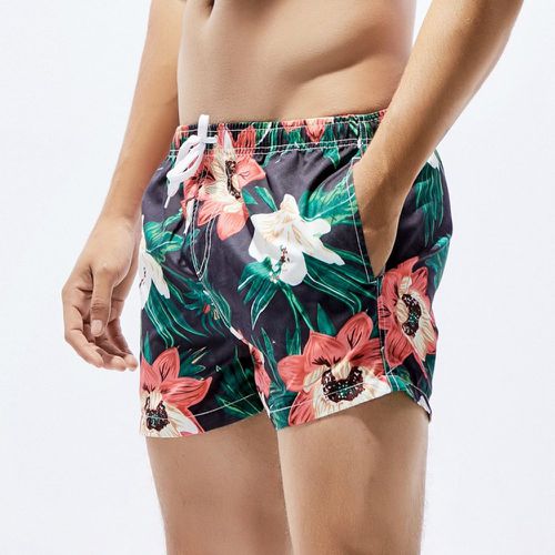 Shorts de plage à imprimé tropical - SHEIN - Modalova