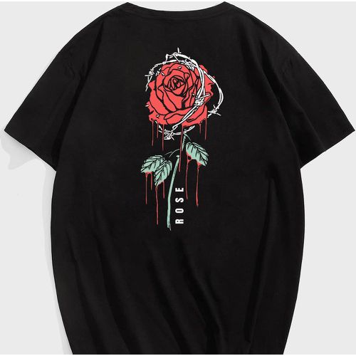 Homme T-shirt lettre rose - SHEIN - Modalova