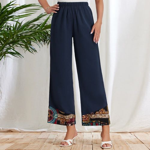 Pantalon ample taille haute à imprimé graphique - SHEIN - Modalova