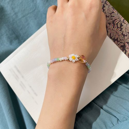 Bracelet perlé cœur & à fleur - SHEIN - Modalova