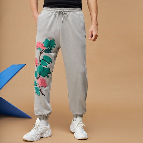 Pantalon de survêtement à imprimé floral à cordon - SHEIN - Modalova