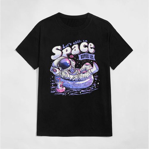 T-shirt oversize à motif d'astronaute - SHEIN - Modalova