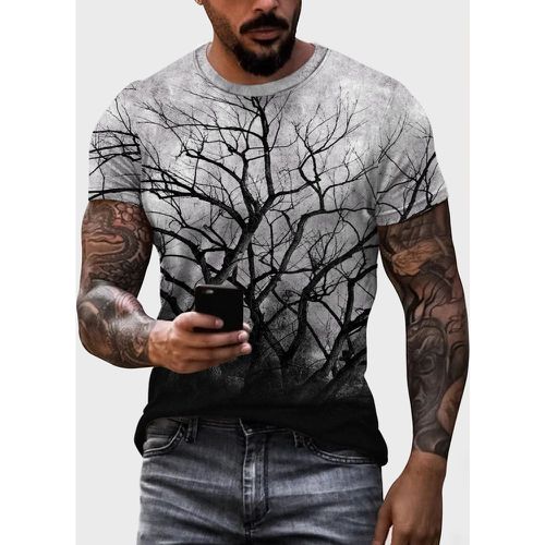 Homme T-shirt à imprimé arbre - SHEIN - Modalova