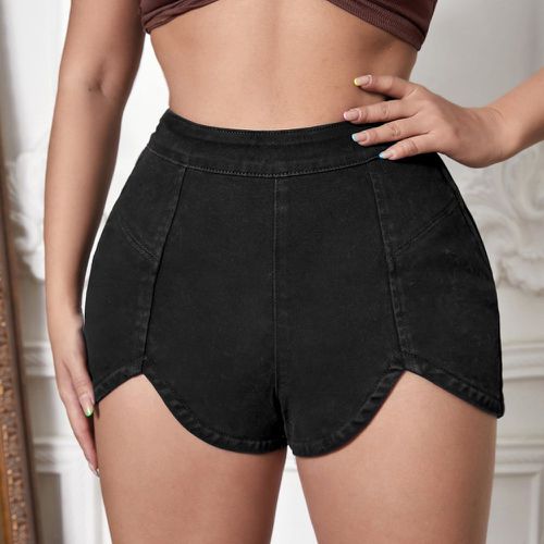 Short en jean couture zippé - SHEIN - Modalova