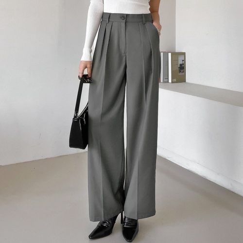 Pantalon ample à plis à poches - SHEIN - Modalova
