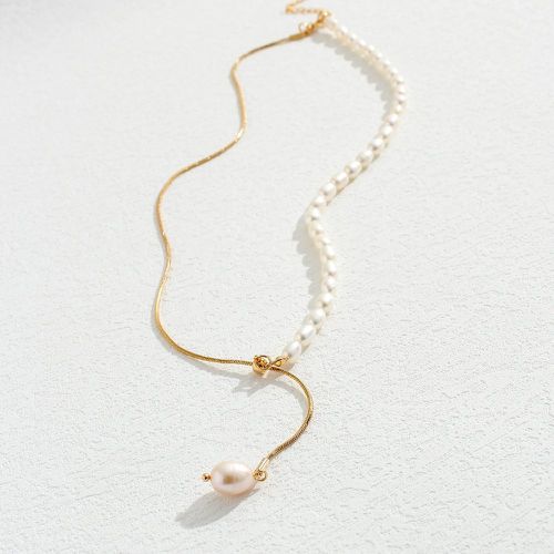 Collier avec pendentif avec perles naturelles - SHEIN - Modalova