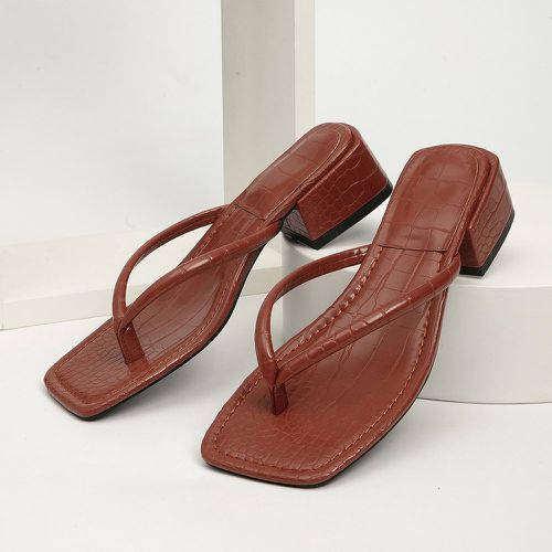 Sandales entre-doigt minimaliste à talons épais - SHEIN - Modalova