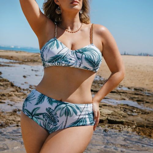 Bikini à imprimé tropical à chaîne - SHEIN - Modalova