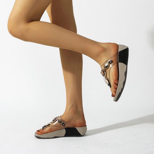 Sandales entre-doigt à détail en métal compensé - SHEIN - Modalova