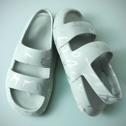 Sandales à imprimé à bride arrière décontracté - SHEIN - Modalova