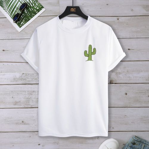 Homme T-shirt à imprimé cactus - SHEIN - Modalova
