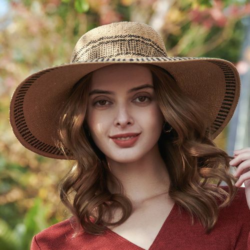 Chapeau de paille bicolore - SHEIN - Modalova
