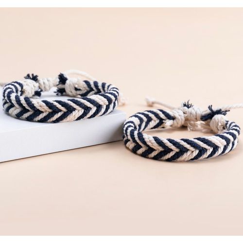 Pièces Bracelet tressé bicolore - SHEIN - Modalova