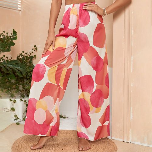 Pantalon de plage à blocs de couleurs en mousseline - SHEIN - Modalova