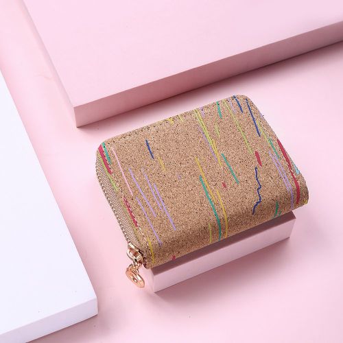 Petit portefeuille à blocs de couleurs à rayures - SHEIN - Modalova