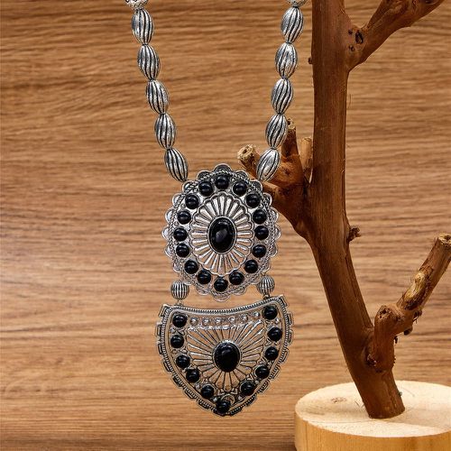 Collier avec pendentif texturé métallique - SHEIN - Modalova