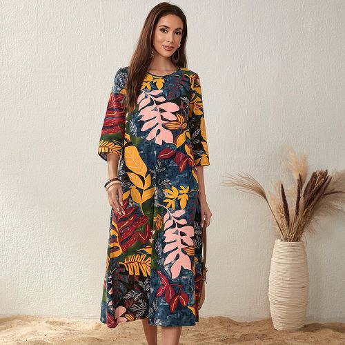 Robe tunique à imprimé tropical - SHEIN - Modalova