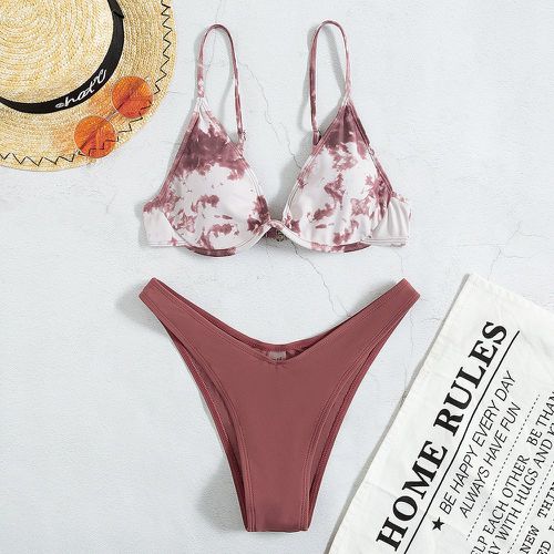 Bikini tie dye push-up échancré - SHEIN - Modalova