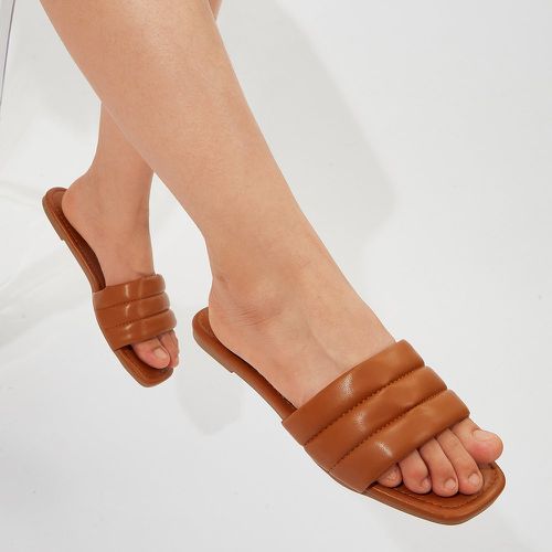 Sandales plates minimaliste texturé - SHEIN - Modalova