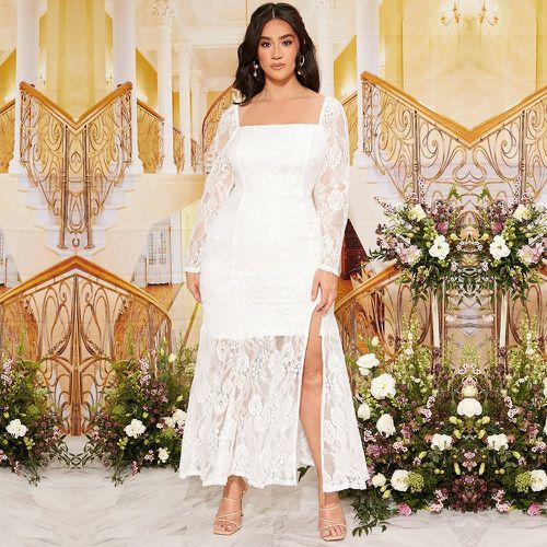 Robes de mariage grandes tailles Avec fente Glamour Unicolore - SHEIN - Modalova