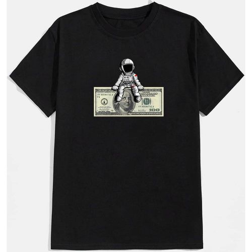 Homme T-shirt astronaute figure - SHEIN - Modalova